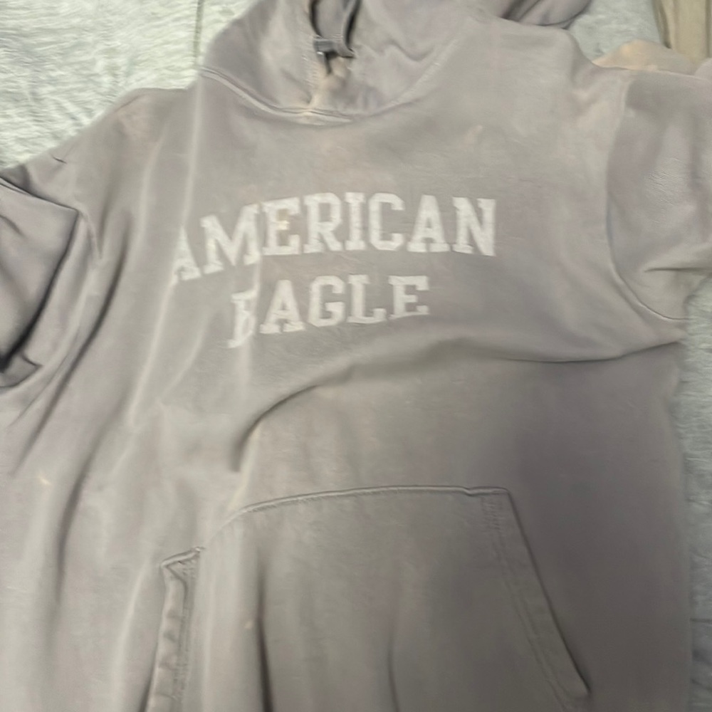 Grey American Eagle hoodie.